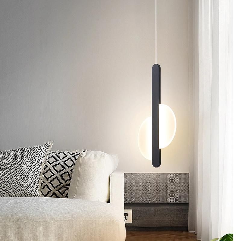 Nordic Black Pendant Light Bedside Kitchen Modern Trumpet Lamp Bedroom Bedside Hanging Lamp Pendant Lamp (WH-AP-205)