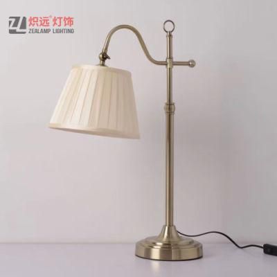 Modern Office Fabric Shade Metal Table Lighting