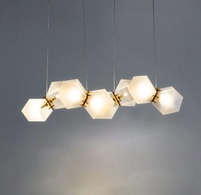 Living Room Restaurant Bar Metal White Glass Pendant Lamps
