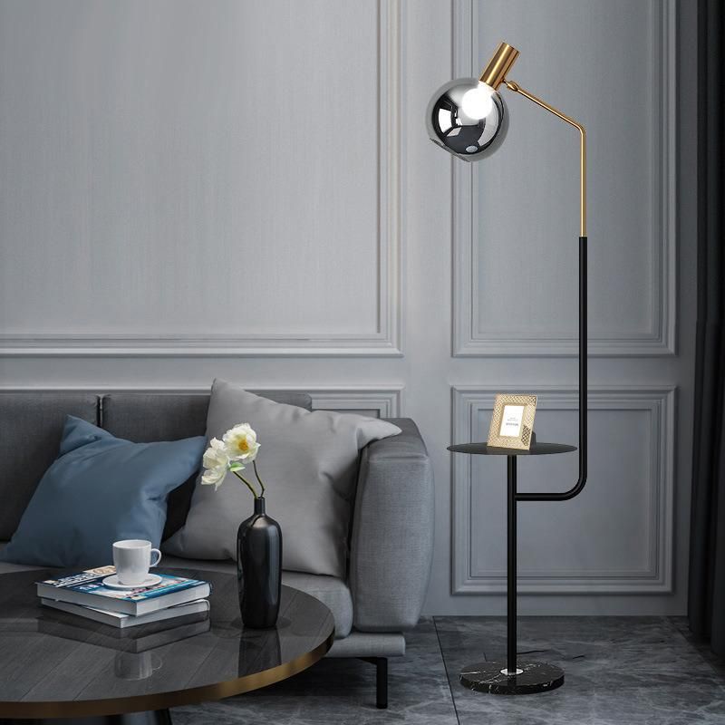 Modern LED Floor Light Luxury Nordic Creative Vertical Ins Glass Coffee Table Bedside Lamp Living Room Deco Fixtures LED Floor Lamp