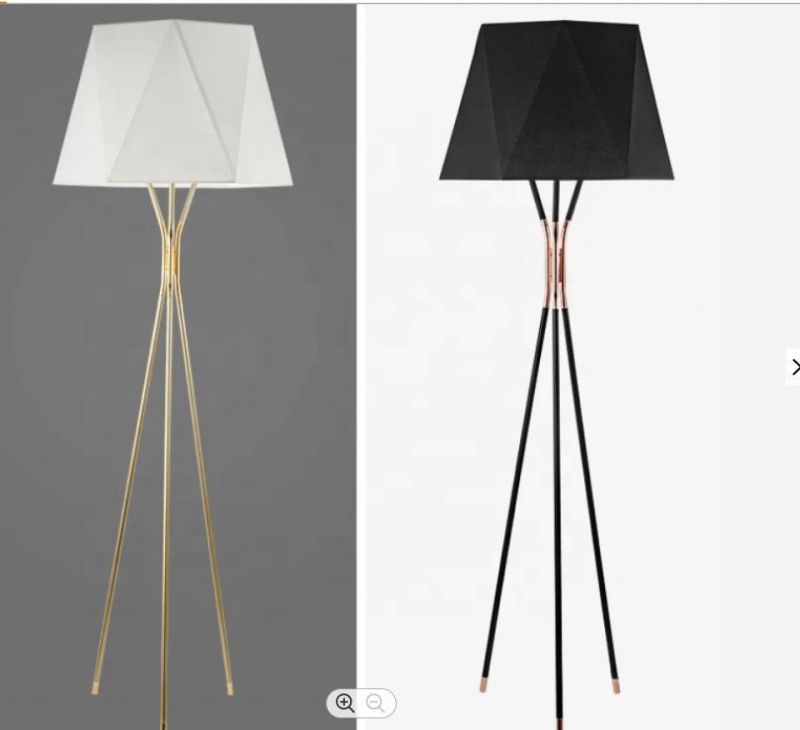 Tripod Floor Lamp Table Lamp Desk Light Living Room Lamp American Modern Floor Lamp Iron Geometric Cover Triangular Decorative Floor Lamp