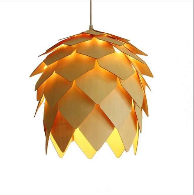 Rattan Hanging Lamp Pine Shape Chandelier for Indoor Kitchen Dining Room Lighting (WH-WP-09)