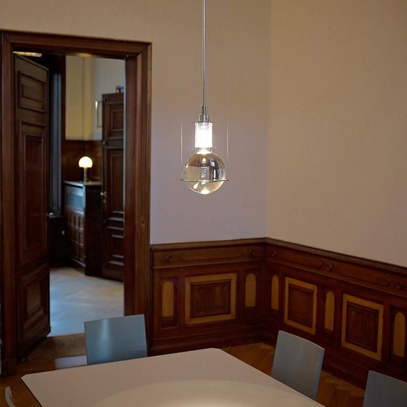Creative Light Bulb Crystal Chandelier Industrial Style Pendant Lamp Light