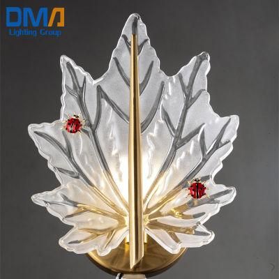 Nordic Modern Decorative Maple Leaf Design Glass LED Wall Lamp