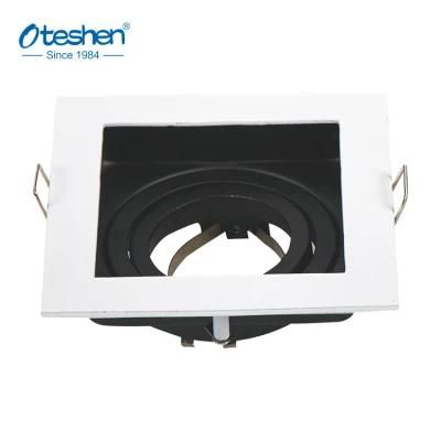 White Square Aluminum Spotlight Housing Fixture with CE IP20