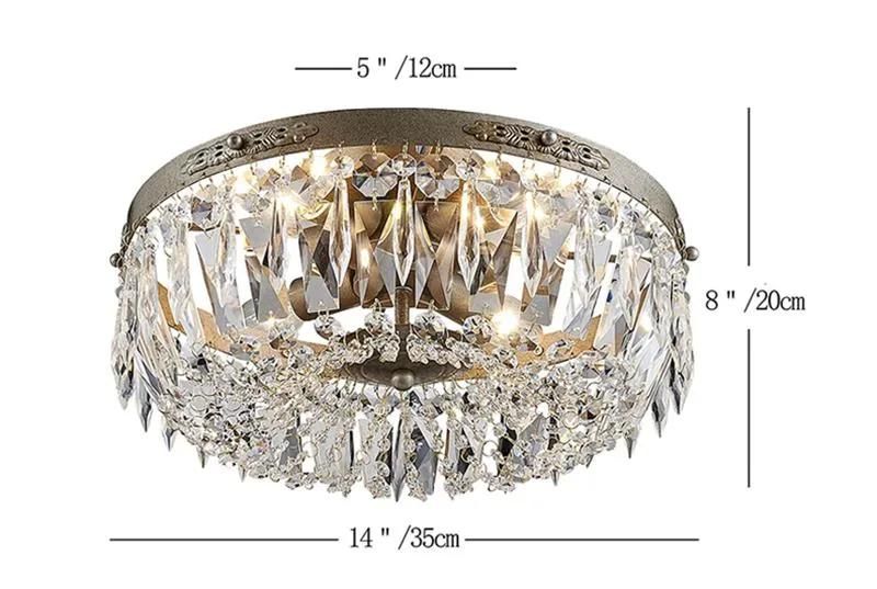 LED Simple Decorative Light European-Style Hotel Lobby Living Room Crystal Ceiling Lamp