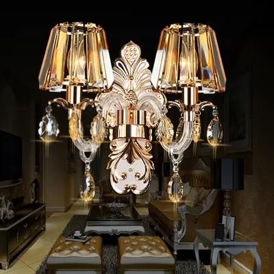 Newly Design Modern Indoor Decorative Wall Lamp Luxury Crystal Glass Wall Lamp