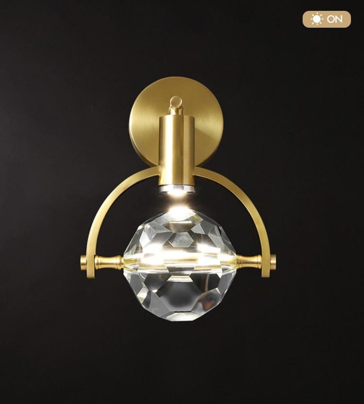 Spherical Crystal Wall Lamp Study Corridor Lamp Zanfi Modern Lighting