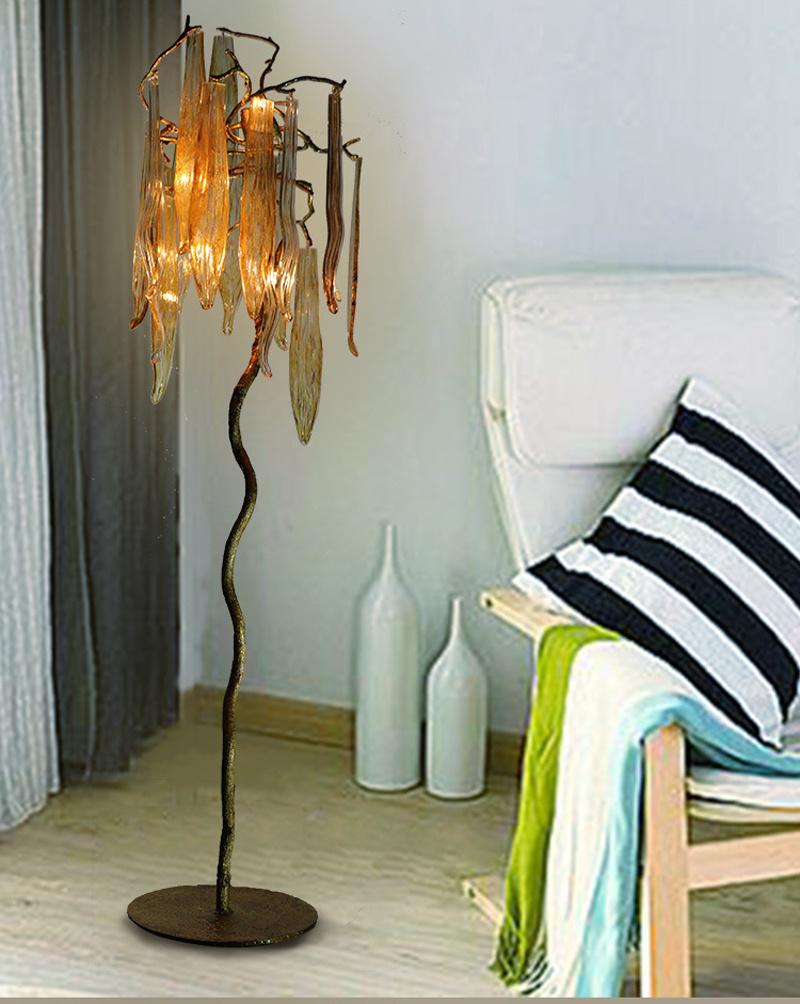 Modern Interior Hotel Home Living Room Glass Floor Lamp