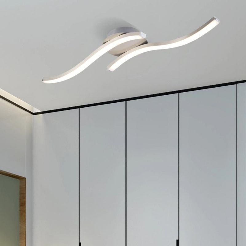 How Bright Simple Wave Design 8W LED Ceiling Metal for Living Room Bedroom LED Ceiling Light