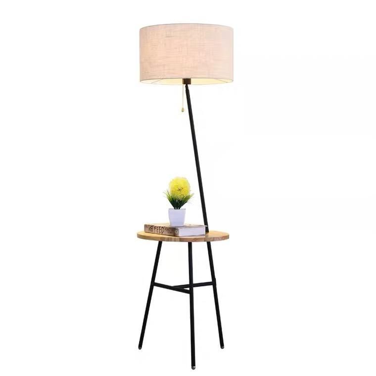 American Simple House Floor Lamp Living Room Bedroom Study Sofa Vertical Creative Nordic Solid Wood Floor Lamp