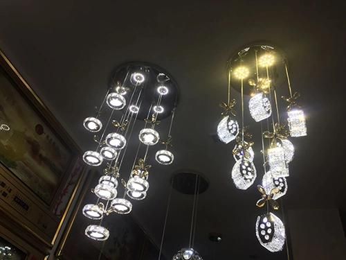 LED Crystal Chandelier Light with K9 for Indoor Lighting