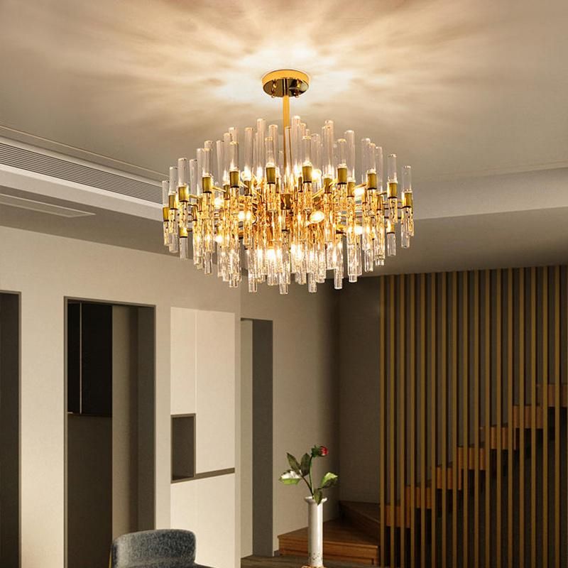 High Class Crystal Chandelier Lobby Dining Room Pendant Lamp Light