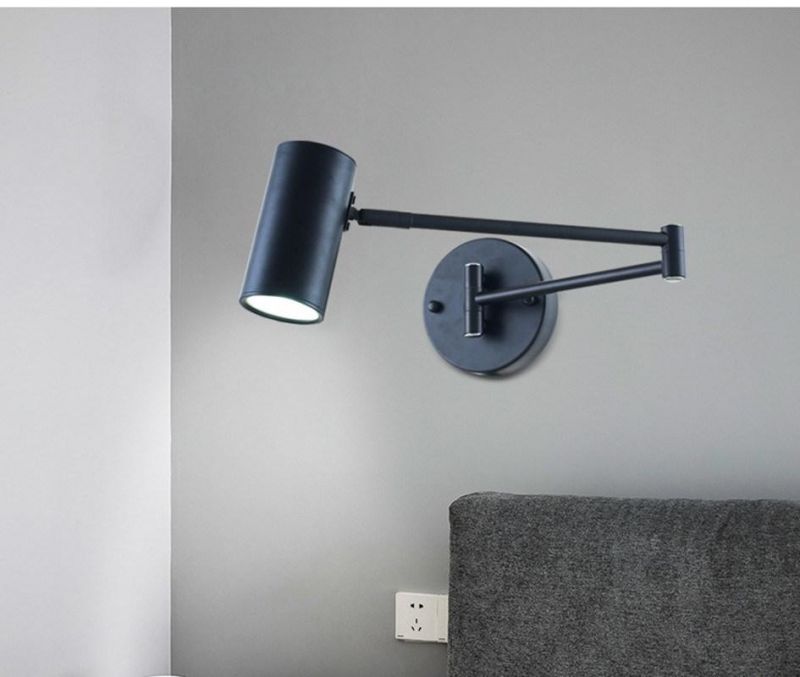 Nordic LED Wall Lamp Modern Iron Lamps for Living Room Bedroom Study Bedside Reading Lamp (WH-OR-56)