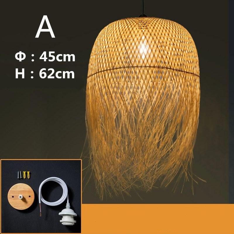 Japanese Tea Room Bamboo Pendant Lights Lighting Vintage Indoor Home Decor Designer Pendant Light (WH-WP-28)