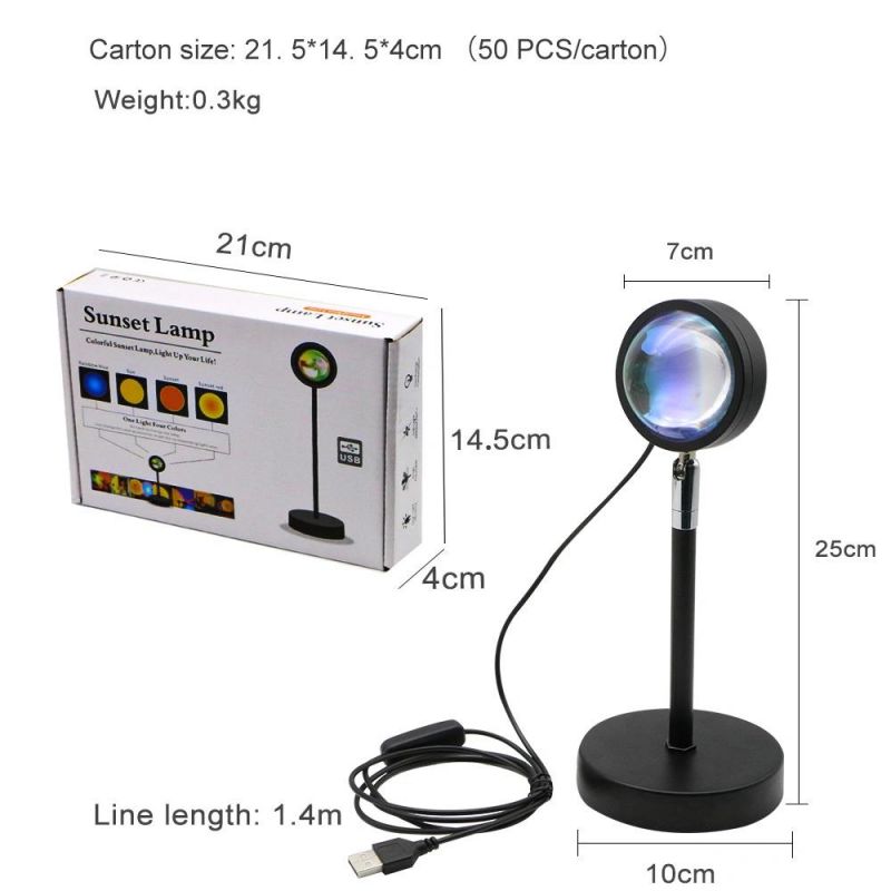 Home Decoration Sunset Projector Lamp 16 Colors APP and IR Control HD Crystal Lens LED Sunset Lamp