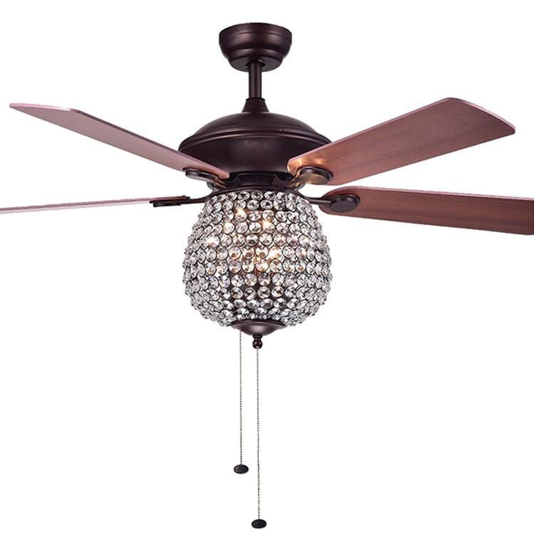 Low Power Consumption Plywood 52inch Decorative Indoor Industrial LED Ceiling Fan with Light