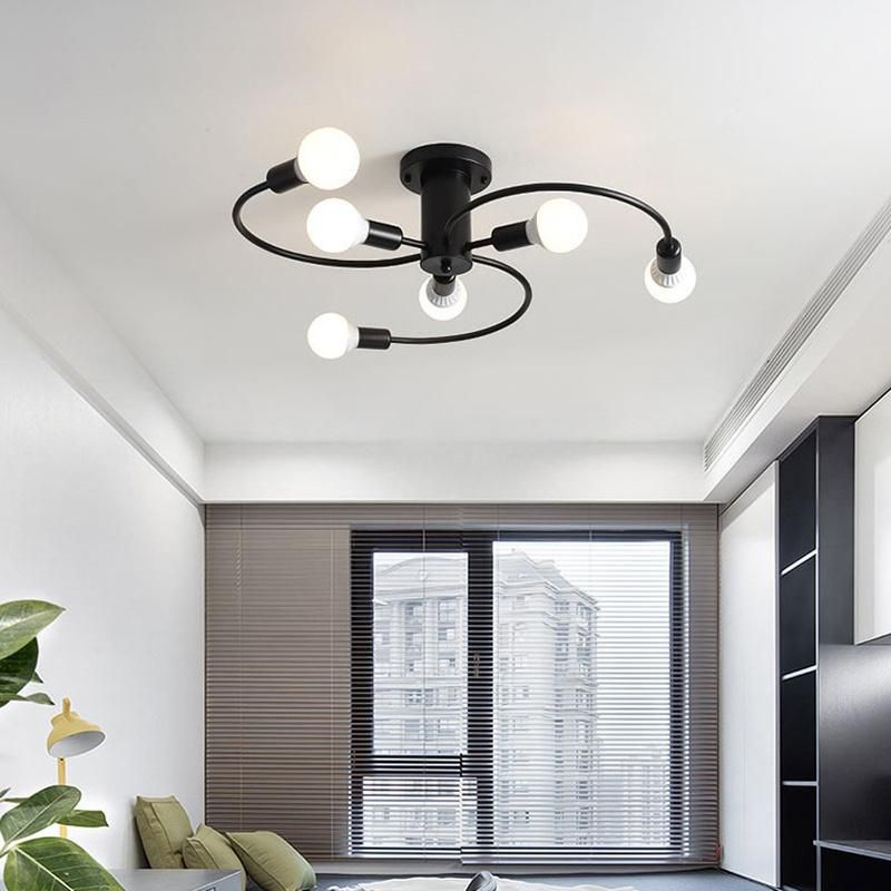 Living Room Chandelier Dining Ceiling Light Industrial Style Bedroom Lamps
