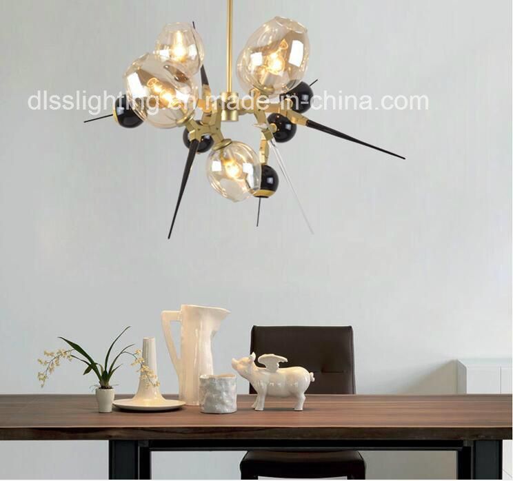 Newest Modern Simple Style Project Lighting Glass Ball Decorative Indoor Chandelier Lamp