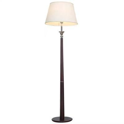 American Country Floor Lamp Modern Chinese Solid Wood Living Room Bedroom Book Hotel Lobby Floor Lamp LED