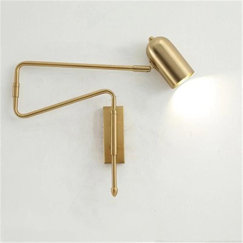Nordic Modern LED Wall Lamps Angle Adjustable Bedroom Bedside Reading Lamp Living Room Decoration Study Iron Wall Light Fixtures