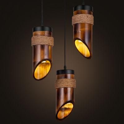 Retro Loft Vintage Chandelier Restaurant Corridors Chinese Antique Bamboo Rope Light (WH-VP-143)