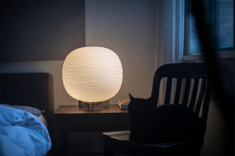 2022 Simple Modern White Glass Shade Home Decor Glass Lampshade Table Lamp