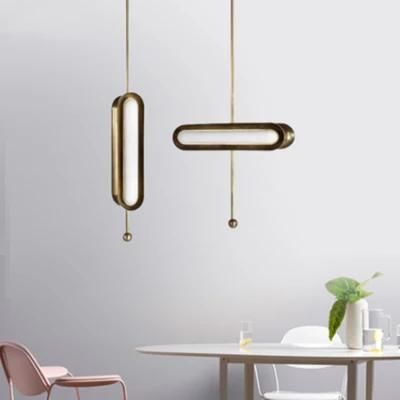 Modern Metal Pendant Lamp Designrer Simple LED Lights Nordic Loft Restaurant Kitchen Living Room Pendant Lamp (WH-AP-190)