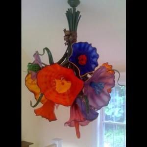 Multicolor Murano Glass Pendant Lamp for Home Decoration