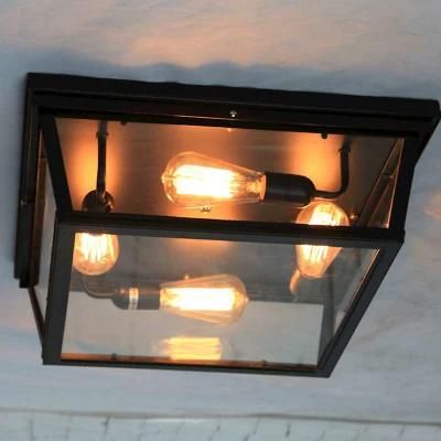 Flush Industrial Ceiling Lights Loft Square Ceiling Lamp Fixtures (WH-LA-06)