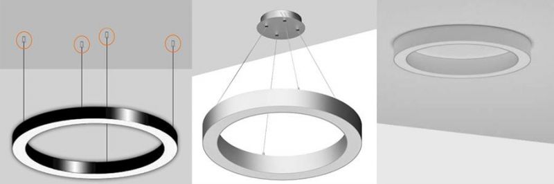 5 Years Warranty Aluminum Profile LED Circular Ring Light Simple Style for Indoor Project