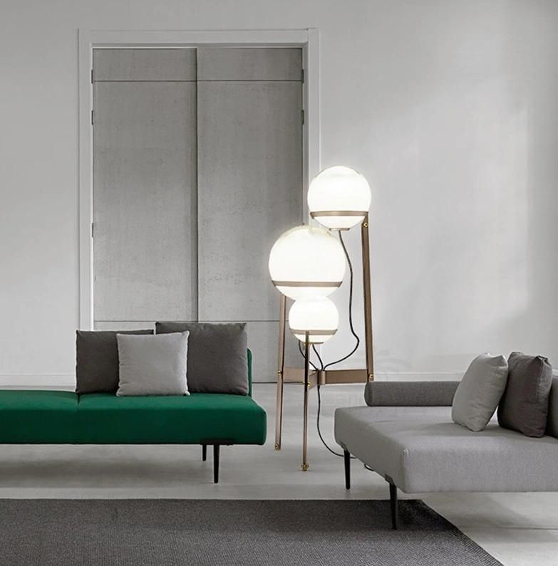 Modern Style Metal Amber Clear Smoky Gray Floor Lamp