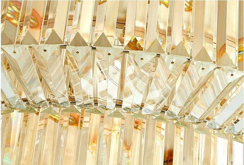 K9 Crystal Removable LED Gold Ceiling Pendant Lamp Zf-Cl-011