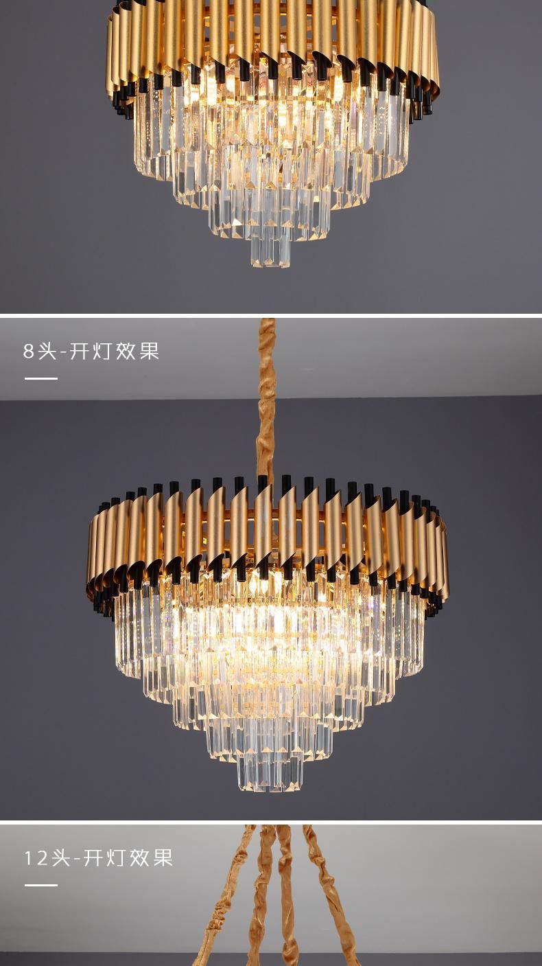 LED Modern Decorative Crystal Chandelier Ceiling Hotel Indoor Hanging Pendant Light