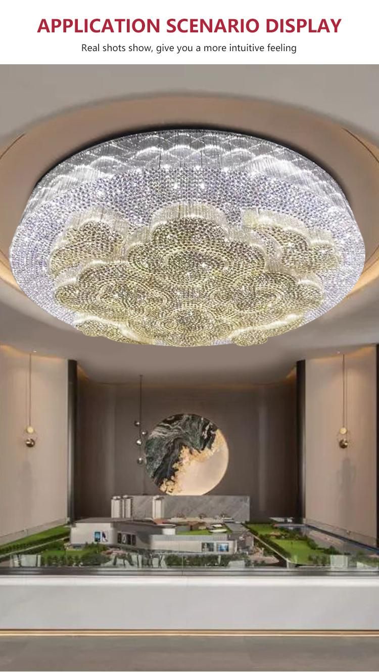 New Product Decoration Modern Weeding Hotel Lobby KTV Custom Project Large Chandelier Ceiling Lamp