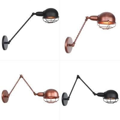 Industrial Metal Wall Mounted Light for Bedroom Long Swing Arm Indoor Wall Lamp Sconces Lighting Fixture for Hotel