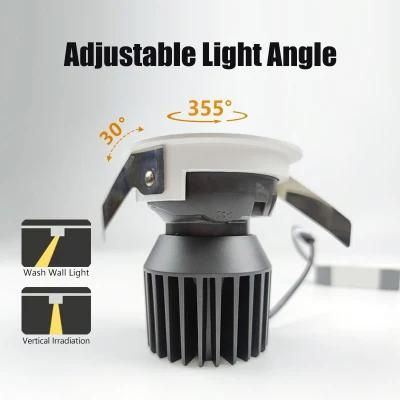 Hot Selling China Factory Aluminum Anti-Glare COB Down Lights for Living Room Mall Hotel Down Lights