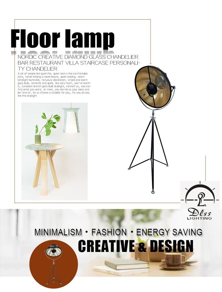 Retro Industrial Tripod Standing Light Three Legs Umbrella Floor Lamp