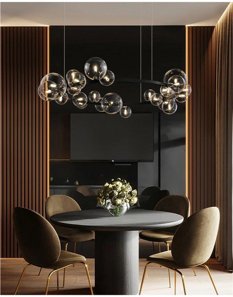 Hanging Lights Clear Glass Round Ball Globe Pendant Light