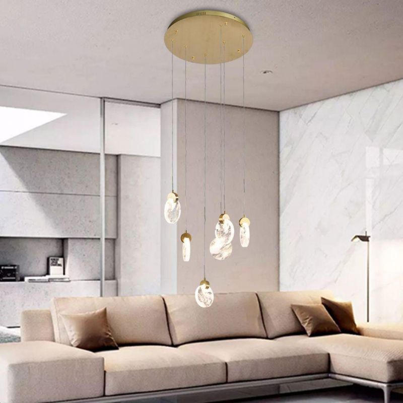 Indoor Warm Lighting 3000K Metal Crystal 10*3W Chandelier