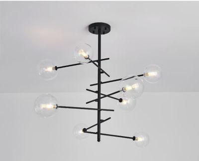 Black Lamp Bed Room Modern Contemporary Chandeliers Glass Ball Lights