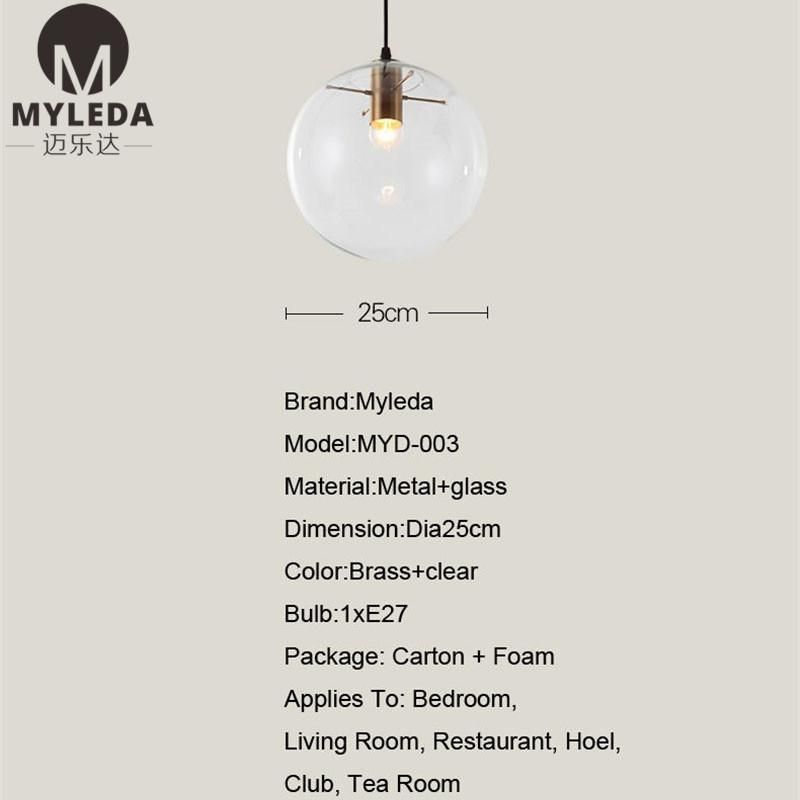 Modern Metal Luxury Glass Hall Restaurant Pendant Light Chandelier