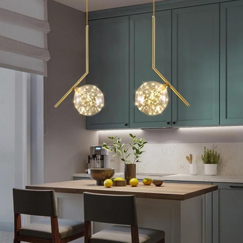 Modern LED Pendant Lights Glass Light Fixtures Living Room Bedroom Hanging Lamps (WH-GP-44)