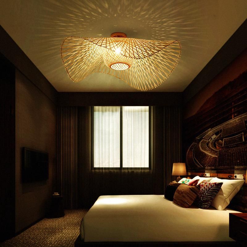 Tatami Style Rattan Ceiling Lights Shade Restaurant Ceiling Lamp (WH-WA-39)