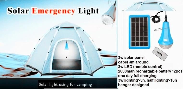 High Quality 25W/11V Home Solar Lighting System Kit Remote Control 4 PCS LED Bulbs with Sos Function for Emergency Camping
