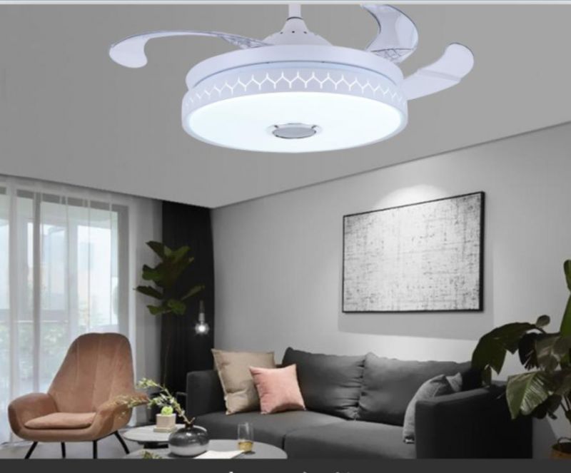 Bedroom / Office Simple Style Decoration LED Ceiling Fan Light