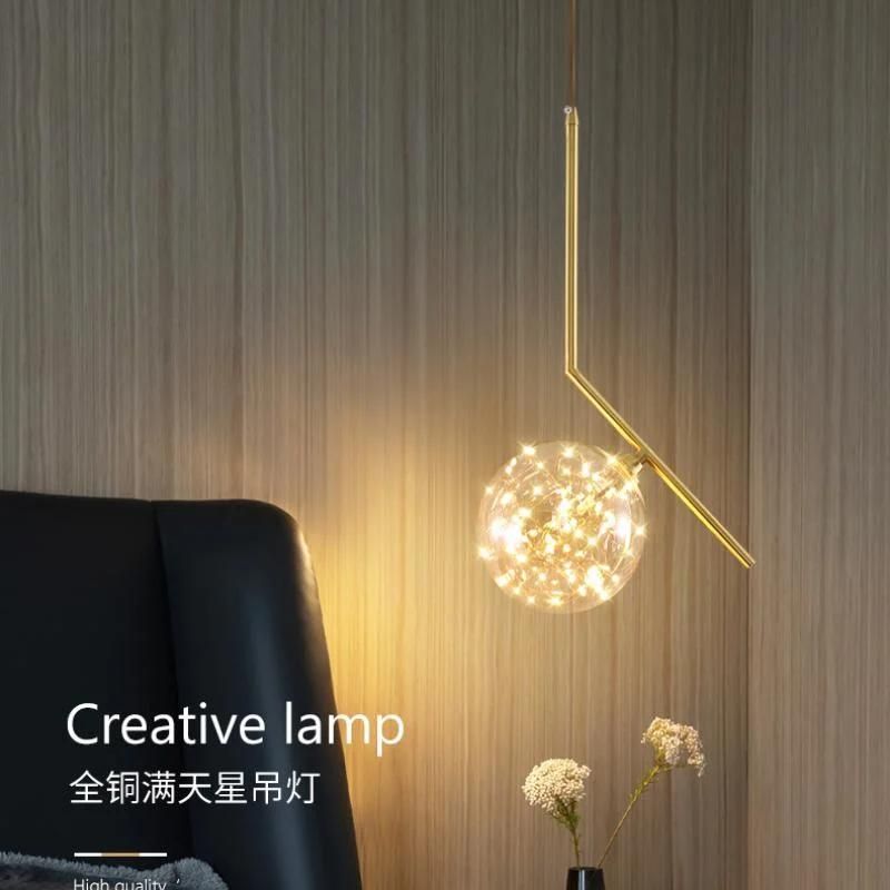 Modern LED Pendant Lights Glass Light Fixtures Living Room Bedroom Hanging Lamps (WH-GP-44)