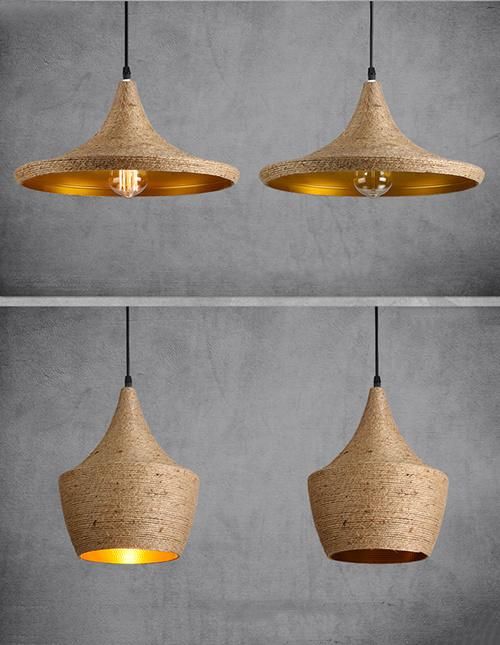 Modern Lighting Hemp Rope Lighting Pendant Lamp for Home Lighting Decoration