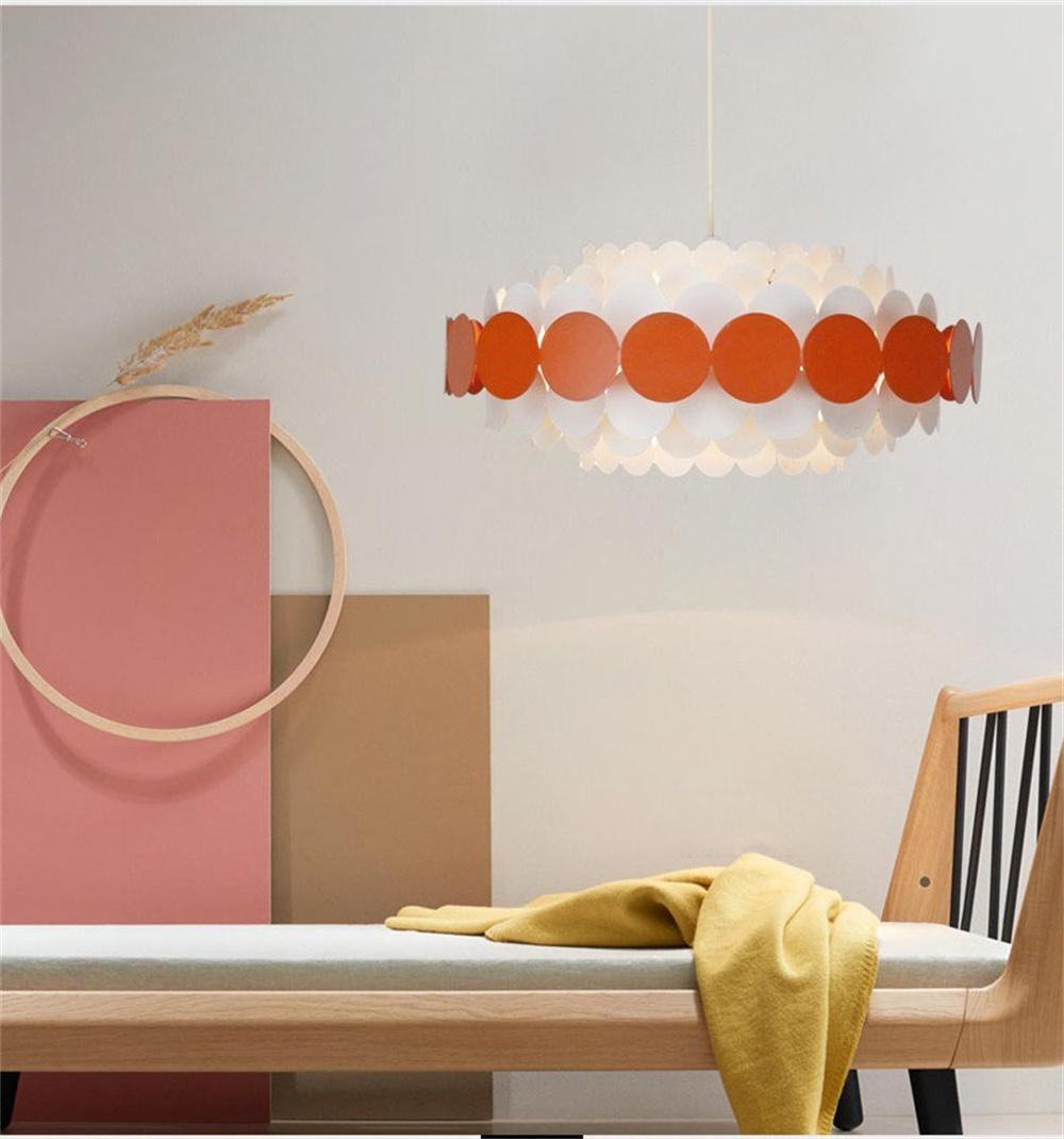 New Post-Modern Nordic Lamps Light Luxury Simple Creative Restaurant Living Room Bedroom Net Red Doughnut LED Chandelier