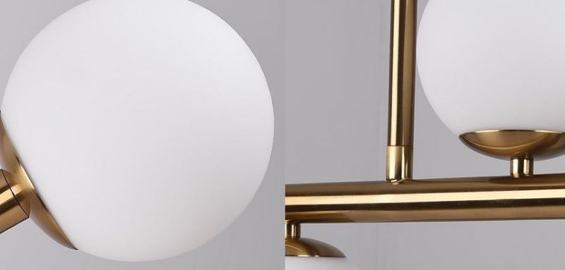 Modern Glass Ball Chandelier LED Hanging Lamp Pendant Lighting for Kitchen Room Zf-Cl-090